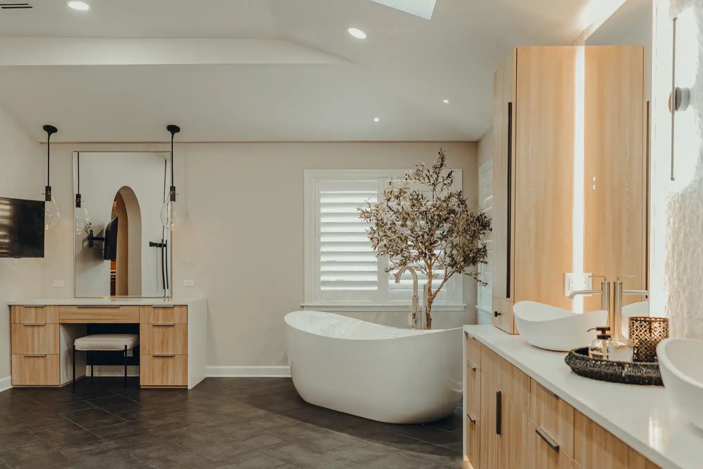 Bathroom remodel with tub by Progress